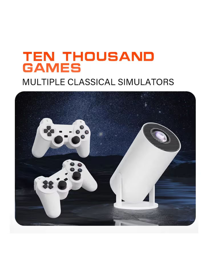 SA Trending Game Projector Fully Wireless - LCD 4k Projector -Classic Arcade (3500 lm) Portable Projector  (white)